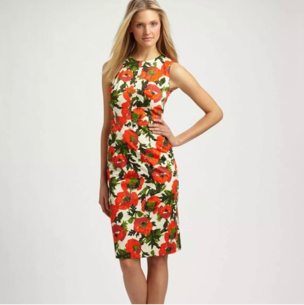 Milly of NY 'Collete' sheath dress in Poppy print